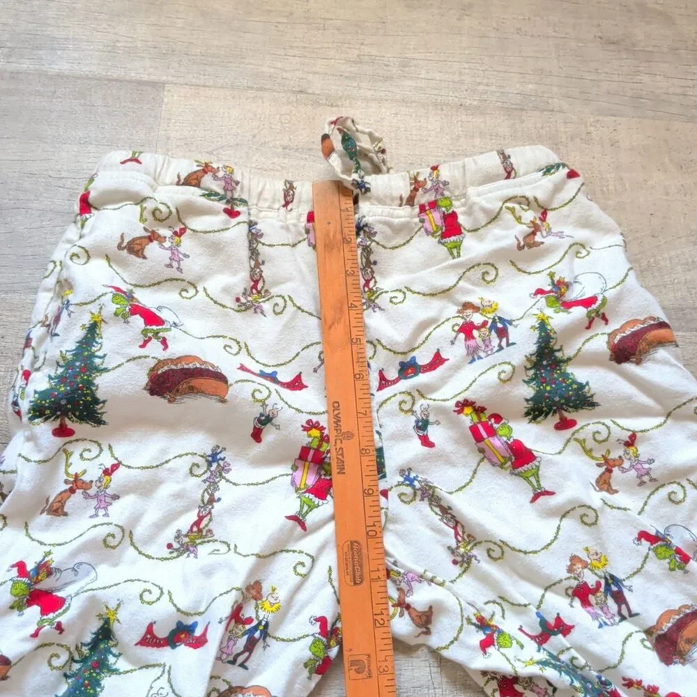 Hanna Andersson The Grinch Organic Cotton Adult Pajama Pants Christmas Holiday S